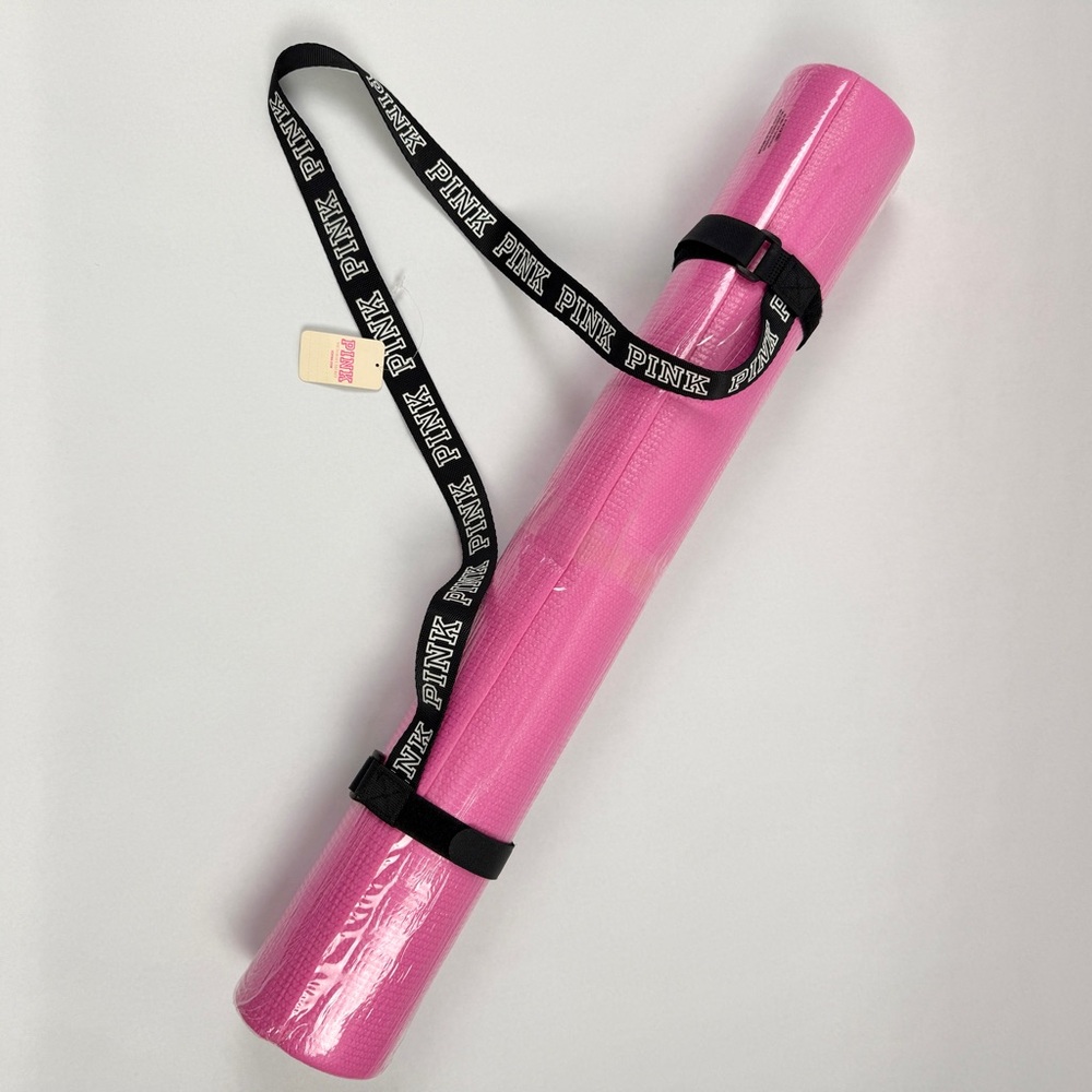 The Victoria's Secret PINK Yoga Gym Sport Exercise Mat. Carrying mat and strap